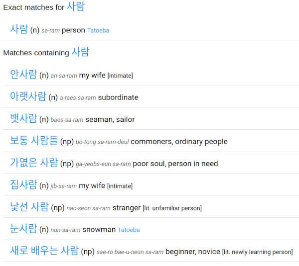 Dictionary entry for sa-ram